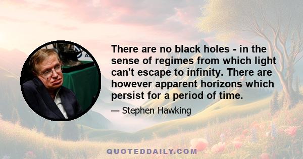 There are no black holes - in the sense of regimes from which light can't escape to infinity. There are however apparent horizons which persist for a period of time.