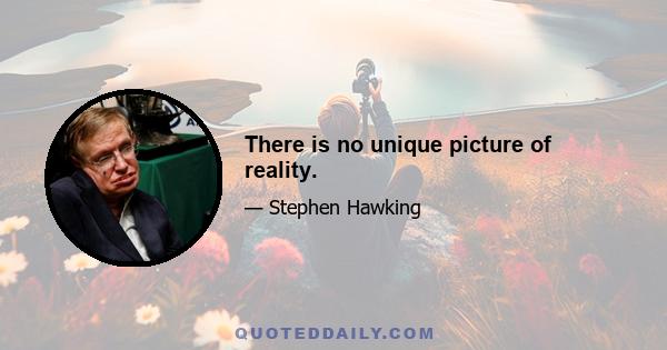 There is no unique picture of reality.