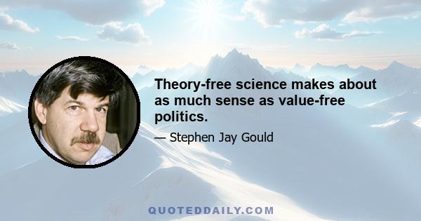 Theory-free science makes about as much sense as value-free politics.