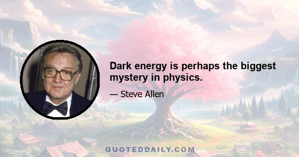 Dark energy is perhaps the biggest mystery in physics.