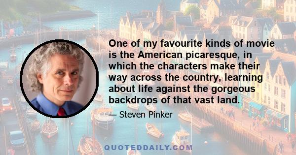 One of my favourite kinds of movie is the American picaresque, in which the characters make their way across the country, learning about life against the gorgeous backdrops of that vast land.