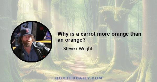 Why is a carrot more orange than an orange?