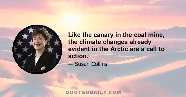 Like the canary in the coal mine, the climate changes already evident in the Arctic are a call to action.