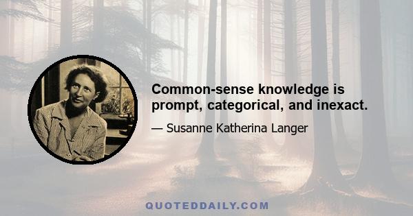 Common-sense knowledge is prompt, categorical, and inexact.