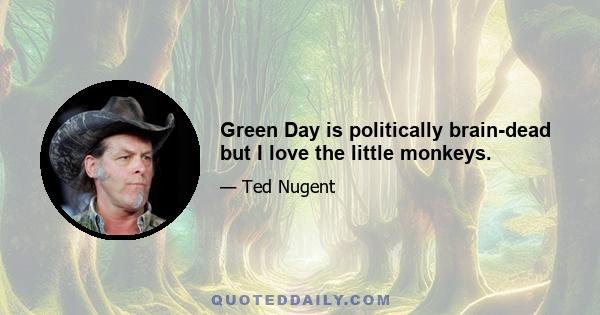 Green Day is politically brain-dead but I love the little monkeys.