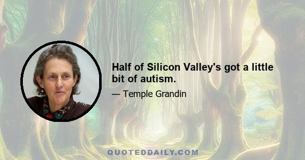 Half of Silicon Valley's got a little bit of autism.