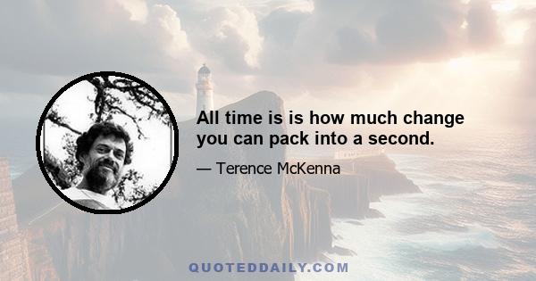 All time is is how much change you can pack into a second.