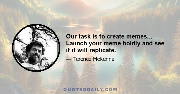 Our task is to create memes... Launch your meme boldly and see if it will replicate.