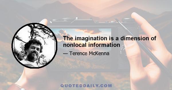 The imagination is a dimension of nonlocal information