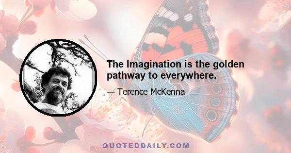 The Imagination is the golden pathway to everywhere.