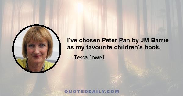 I've chosen Peter Pan by JM Barrie as my favourite children's book.