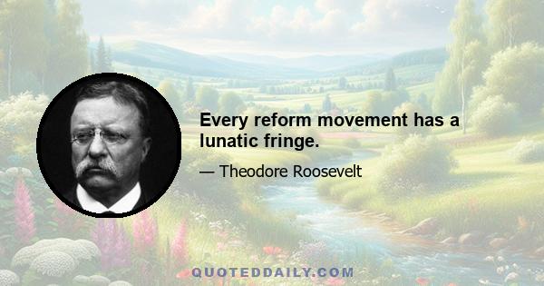 Every reform movement has a lunatic fringe.