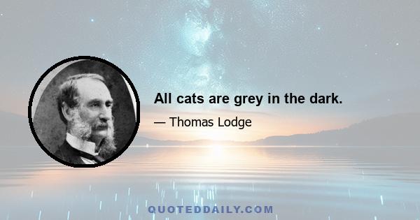 All cats are grey in the dark.