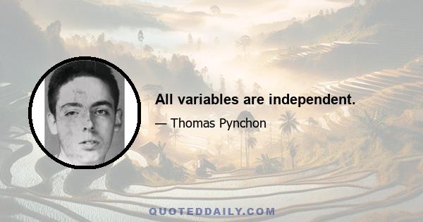 All variables are independent.