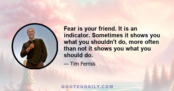 Fear is your friend. It is an indicator. Sometimes it shows you what you shouldn't do, more often than not it shows you what you should do.