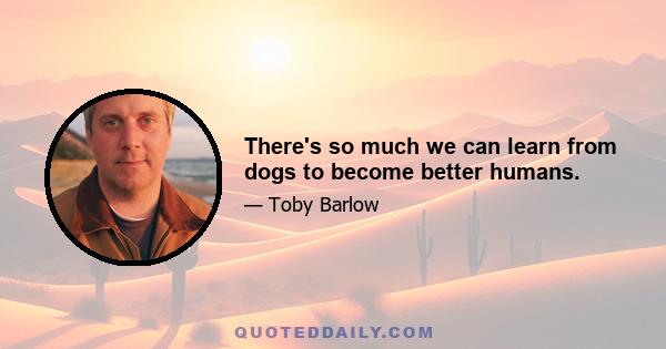 There's so much we can learn from dogs to become better humans.