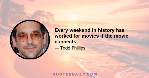 Every weekend in history has worked for movies if the movie connects.