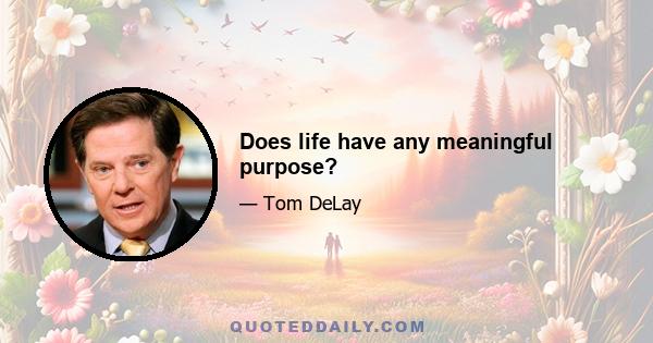 Does life have any meaningful purpose?