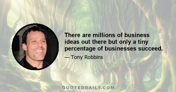 There are millions of business ideas out there but only a tiny percentage of businesses succeed.