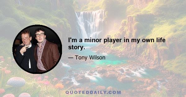 I'm a minor player in my own life story.