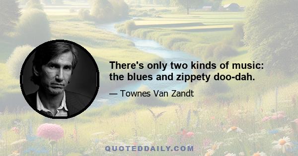 There's only two kinds of music: the blues and zippety doo-dah.