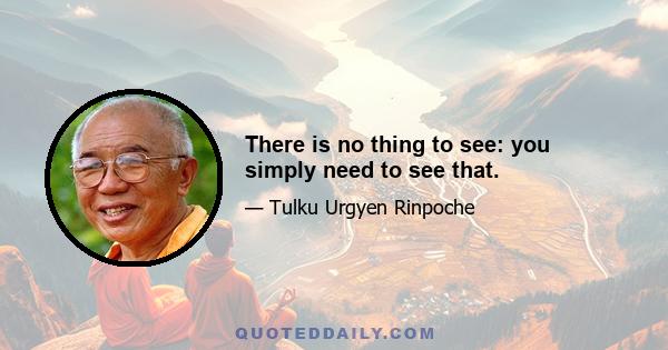 There is no thing to see: you simply need to see that.