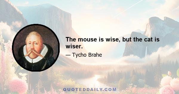 The mouse is wise, but the cat is wiser.