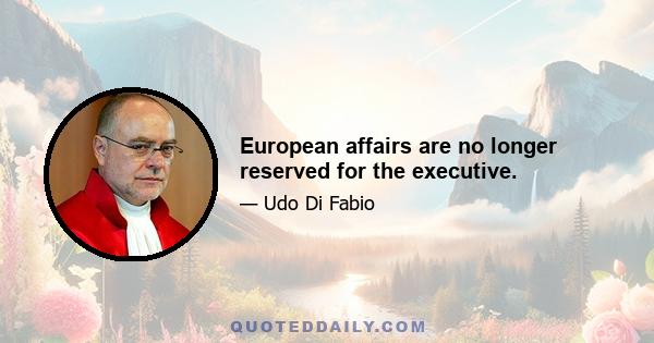 European affairs are no longer reserved for the executive.