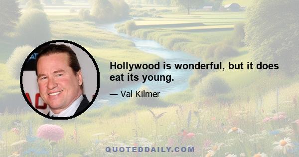 Hollywood is wonderful, but it does eat its young.