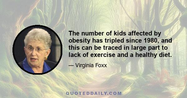 The number of kids affected by obesity has tripled since 1980, and this can be traced in large part to lack of exercise and a healthy diet.