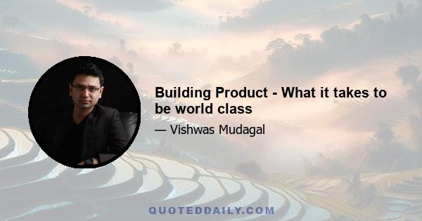 Building Product - What it takes to be world class