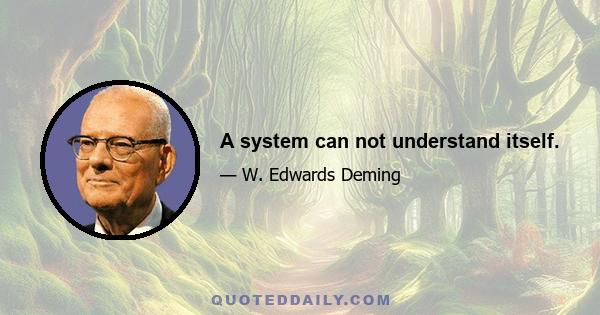 A system can not understand itself.