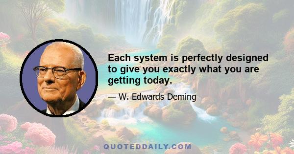 Each system is perfectly designed to give you exactly what you are getting today.