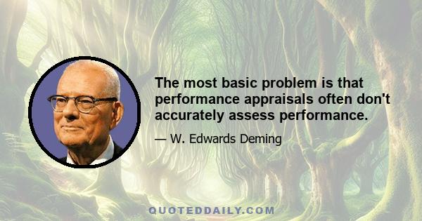 The most basic problem is that performance appraisals often don't accurately assess performance.