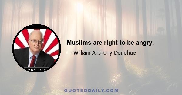 Muslims are right to be angry.