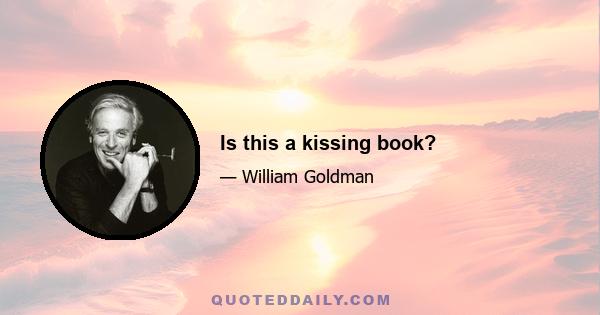 Is this a kissing book?