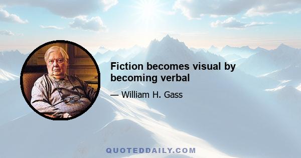 Fiction becomes visual by becoming verbal