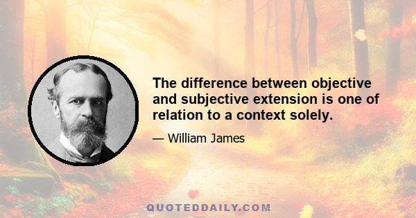 The difference between objective and subjective extension is one of relation to a context solely.