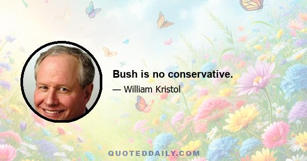 Bush is no conservative.