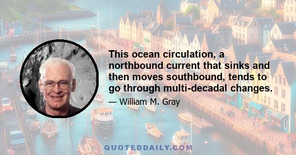 This ocean circulation, a northbound current that sinks and then moves southbound, tends to go through multi-decadal changes.