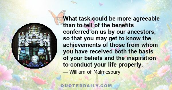 What task could be more agreeable than to tell of the benefits conferred on us by our ancestors, so that you may get to know the achievements of those from whom you have received both the basis of your beliefs and the