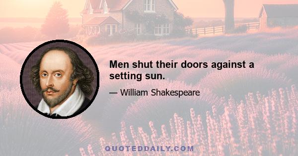 Men shut their doors against a setting sun.