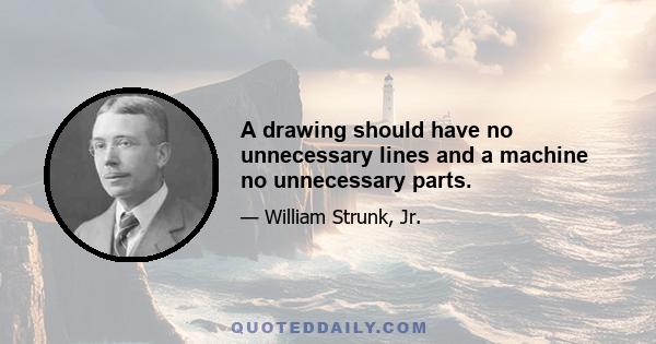 A drawing should have no unnecessary lines and a machine no unnecessary parts.