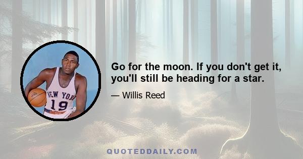 Go for the moon. If you don't get it, you'll still be heading for a star.