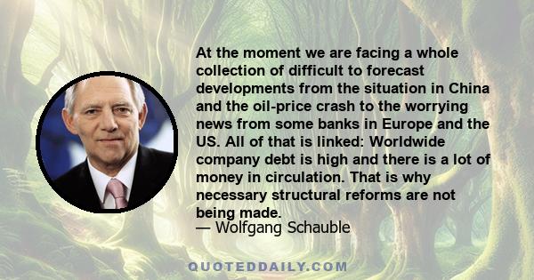 At the moment we are facing a whole collection of difficult to forecast developments from the situation in China and the oil-price crash to the worrying news from some banks in Europe and the US. All of that is linked: