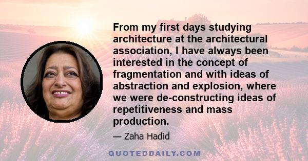 From my first days studying architecture at the architectural association, I have always been interested in the concept of fragmentation and with ideas of abstraction and explosion, where we were de-constructing ideas