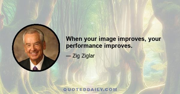 When your image improves, your performance improves.