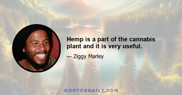 Hemp is a part of the cannabis plant and it is very useful.